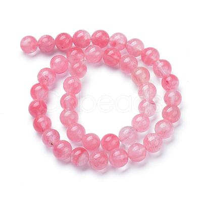 Cherry Quartz Glass Bead Strands G-R412-14-10mm-1