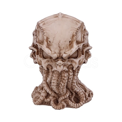 Resin Skull Octopus Figurines Ornaments PW-WG56838-01-1