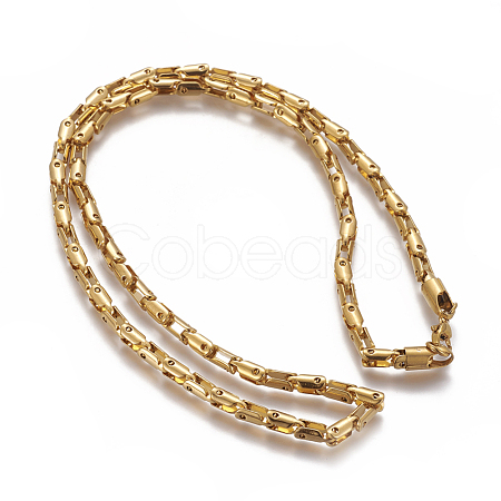 304 Stainless Steel Chain Necklaces NJEW-F261-01G-1