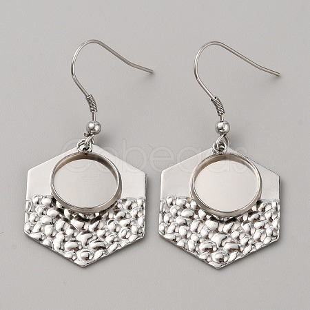 304 Stainless Steel Geometry Dangle Earring Settings FIND-WH0032-74P-04-1