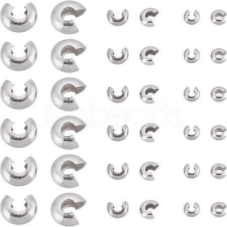 304 Stainless Steel Crimp Beads Covers STAS-UN0002-99P-1