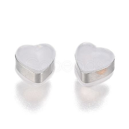 Heart Silicone Ear Nuts SIL-N003-05P-1