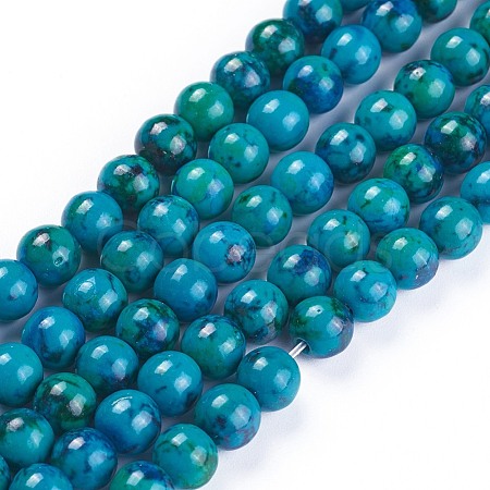 Natural Chrysocolla Beads Strands X-G-F647-02-A-1