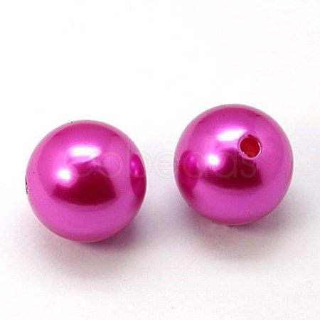 Imitated Pearl Acrylic Beads PACR-18D-25-1