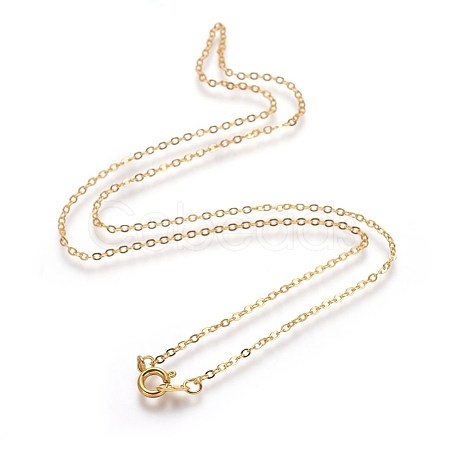 Brass Cable Chain Necklaces X-SW028-01G-NF-1
