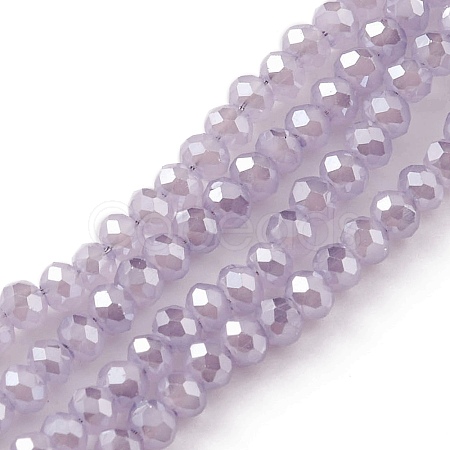 Electroplate Glass Beads Strands EGLA-J144-PL-C04-1