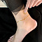 316L Surgical Stainless Steel Dapped Chain Anklets for Women, Golden, 7-1/2 inch(190mm)