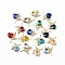 Real 18K Gold Plated Rack Plating Brass Micro Pave Clear Cubic Zirconia Pendants, with Glass, Long-Lasting Plated, Cadmium Free & Lead Free, Dancer with Heart Charm, Mixed Color, 23x24.5x8.2mm, Hole: 5x3.2mm