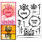 Custom PVC Plastic Clear Stamps, for DIY Scrapbooking, Photo Album Decorative, Cards Making, Flower, 160x110mm