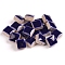 Square Shape Porcelain Mosaic Tiles, for DIY Mosaic Art Crafts, Picture Frames and More, Midnight Blue, 10x10mm, about 205pcs/set