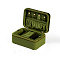 Velvet Jewelry Set Boxes, Gift Zipper Boxes for Rings Bracelets Necklaces, Rectangle, Olive Drab, 15x10.5x7cm