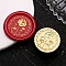 Golden Tone Wax Seal Brass Stamp Heads, for Wax Seal Stamp, Halloween Day Series, Flower, 25x14mm, Hole: 7mm