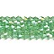 Transparent Electroplate Glass Beads Strands, AB Color Plated, Faceted, Bicone, Light Green, 4x4mm, Hole: 0.8mm, about 82~85pcs/strand, 12.01~12.2 inch(30.5~31cm)