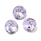 Glass Rhinestone Cabochons, Flat Back & Back Plated, Faceted, Diamond, Violet, 6x3mm