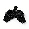 Handmade Chinese Frogs Knots Buttons Sets, Polyester Button with Acrylic Beads, Black, 68x20.5x6.5mm