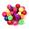 Spray Painted Acrylic Beads, Faceted, Rondelle, Mixed Color, 10x7mm, Hole: 2mm, about 1350pcs/500g