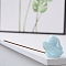 Rabbit Ceramic Incense Burners Holder, Aromatherapy Furnace Home Decor, Light Sky Blue, 40x25x42mm