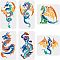 PET Plastic Drawing Painting Stencils Templates Sets, Dragon Pattern, 29.7x21cm, 6 sheets/set