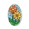 Acrylic Pendants, Flower, Orange, 42.5x26x2mm, Hole: 1.5mm