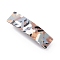 Cellulose Acetate(Resin) Hair Barrette, with Platinum Iron Findings, Rectangle, Colorful, 84.5x24x14mm