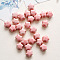 Handmade Porcelain Beads, Star, Pearl Pink, 17mm, Hole: 2mm