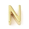 304 Stainless Steel Pendants, Real 24K Gold Plated, Letter N, 8x5.5x4mm, Hole: 1.6mm