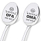 Stainless Steel Spoons Set, Including 2 Spoons with Word, Stainless Steel Color, Word, 196x32mm, 2pcs/set