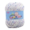 Polyester Yarn, Tweed Yarn, for Sweater Hat, for Knitting Crochet Supplies, White, 2mm, about 87.49 Yards(80m)/Skein