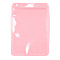 Macaron Color Plastic Yin-yang Zip Lock Bags, Resealable Bags, Self Seal Bags, Top Seal, Rectangle, Pink, 21.1x12.9x0.15cm, Unilateral Thickness: 2 Mil(0.05mm)