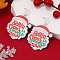 Christmas Acrylic Stud Earrings, Santa Claus, Platinum