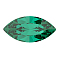 Preciosa&reg MAXIMA Crystal Fancy Stones, Czech Crystal, 435 14 615 Navette(Horse Eye), Dura Foiling, 50730 Emerald, 15x7mm