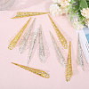 Globleland 20Pcs 2 Colors Iron Finger Nail Rings AJEW-GL0002-27-4