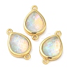 Synthetic Opal Connector Charms KK-S370-01G-2