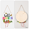 Wooden Pendant Decorations WOOD-WH0107-78-4