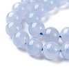 Grade A Natural Blue Agate Beads Strands G-F222-29-10mm-1-2