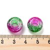 Two Tone Transparent Crackle Acrylic European Beads TACR-P009-B01-02-3