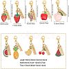 CHGCRAFT Fruit Theme Alloy Enamel Pendant Decorations HJEW-CA0001-44-2