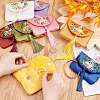 HOBBIESAY 8Pcs 8 Colors Embroidery Cloth Zip Pouches ABAG-HY0001-04-3