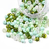 Opaque & Transparent Inside Colours Glass Seed Beads SEED-F004-4mm-04-4