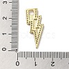 Brass Micro Pave Cubic Zirconia Pendants KK-E092-33G-01-3