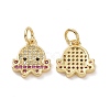 Brass with Cubic Zirconia Charms KK-G453-26G-1
