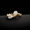 Perfect Design Real 18K Gold Plated Brass Rhinestone Hoop Earrings EJEW-EE0001-148-3