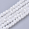 Faceted(32 Facets) Electroplate Glass Beads Strands X-EGLA-R018-4mm-7-1