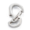 304 Stainless Steel Push Gate Snap Keychain Clasp Findings STAS-C024-18P-1