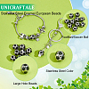 Unicraftale 10Pcs 304 Stainless Steel Enamel European Beads STAS-UN0040-13-3