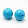 Mixed Color Chunky Bubblegum Acrylic Round Beads X-SACR-2425Y-M-2