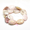 Natural Pink Opal Beads Strands G-F477-18-35x25mm-2