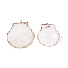 Natural Scallop Shell Pendants SSHEL-N038-14-1