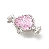Transparent Pink Resin Rhinestone Charms FIND-B015-01A-P-3