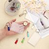 CHGCRAFT 16Pcs Rectangle Acrylic Photo Frame Keychain KEYC-CA0001-34-3